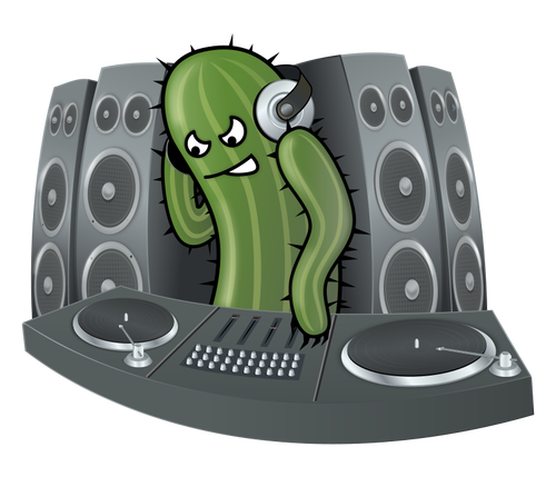 DJ Cactus wektorowej